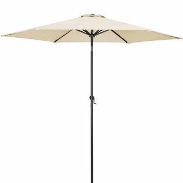 Parasol Beige Aluminium Ø300cm UV-bescherming 80+, Verzenden, Nieuw