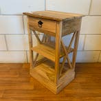 Nachtkastje - teakhout - handgemaakt - 1 lade - TTM Wonen, Huis en Inrichting, Slaapkamer | Nachtkastjes, Minder dan 45 cm, Nieuw