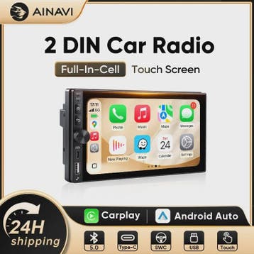 AINAVI K60 7-Inch Universele Autoradio met Draadloze CarPlay, Verzenden, Nieuw