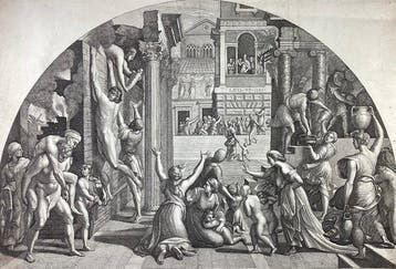 Raffaello, inc. Paolo Fidanza (1731-1785) - Lincendio di, Antiek en Kunst