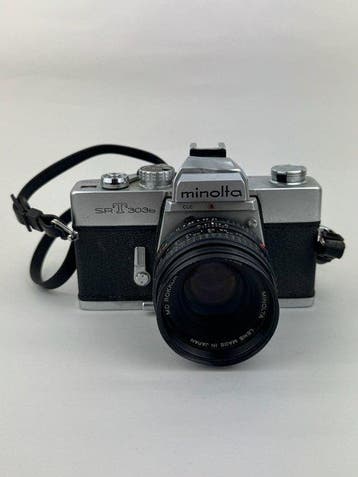 Minolta SRT 303b with MD Rokkor 50mm Lens Analoge camera, Nieuw