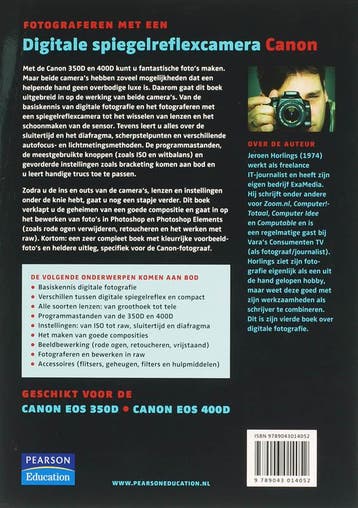 Fotograferen met een digitale spiegelreflexcamera Canon, Boeken, Verzenden, Gelezen, Jeroen Horlings