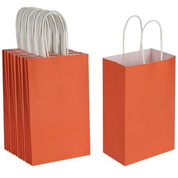 Fako Bijoux - 12 Oranje Papieren Uitdeeltasjes - 16x8x22cm -, Verzenden, Nieuw