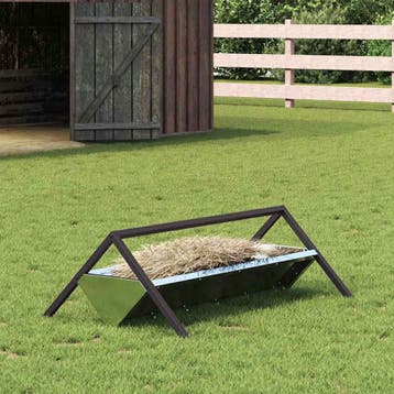 vidaXL Voederbak voor vee Zilver 111 x 76 x 38 cm, Verzenden, Nieuw