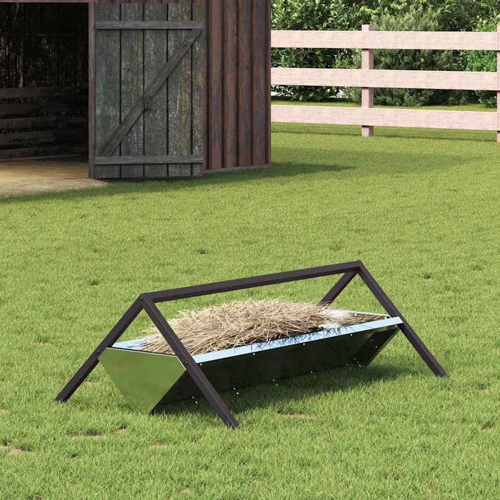 vidaXL Voederbak voor vee Zilver 111 x 76 x 38 cm, Dieren en Toebehoren, Overige Dieren-accessoires, Nieuw, Verzenden