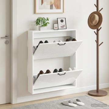 vidaXL Wandgemonteerde Schoenkast HOORN 71 x 17 x 86 cm, Verzenden, Nieuw