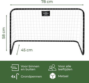 Dunlop Voetbaldoel 78 x 56 x 45 cm - Voetbaldoeltjes Set van, Ophalen of Verzenden, Zo goed als nieuw