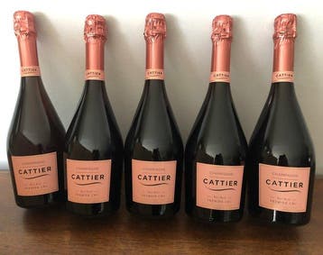 Cattier - Champagne Brut, Rosé, 1er Cru - 5 Flessen (0.75, Nieuw