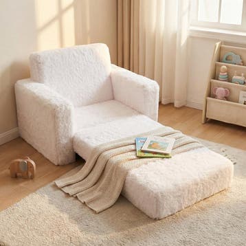 Mini Sofa Kinderen Uitklapbaar | Wit | Laatste Stuks!, Ophalen of Verzenden, Nieuw, Stoel