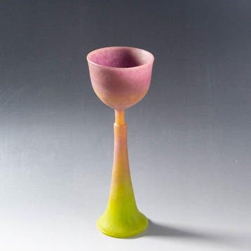 Pâte de verre Long-stemmed Goblet door Uchida Kunitaro -