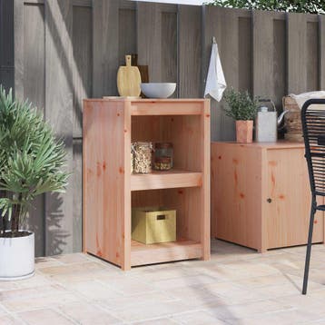 vidaXL Keukenkast met plank MEPPEL Bruin Eiken 55 x 55 x 92, Verzenden, Nieuw, Bruin