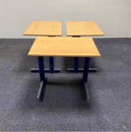 complete set 3 schooltafels,  Presikhaaf (stip rood), Beuken, Ophalen of Verzenden, Gebruikt