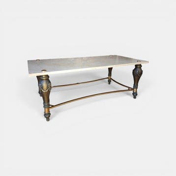 Salontafel - Brons, Marmer, Verguld brons