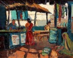 Arnaud Leturcq (1961) - Scène de marché, Antiek en Kunst