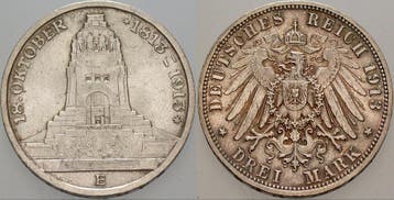 3 Mark 1913 E Sachsen Friedrich August Iii 1904-1918, Verzenden