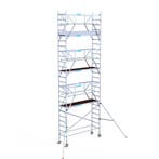 Euroscaffold steiger dubbele Voorloopleuning 75x250x8,2 WH, Nieuw, Rolsteiger of Kamersteiger, 5 meter of hoger