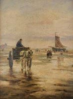 Evert Pieters (1856-1932) - Schelpenkar op het strand van