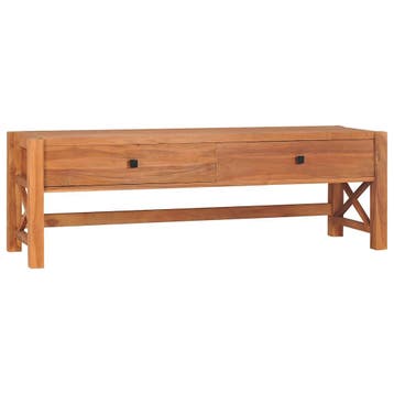 vidaXL Tv-meubel 140x40x45 cm teakhout, Minder dan 50 cm, Verzenden, Nieuw, Minder dan 100 cm