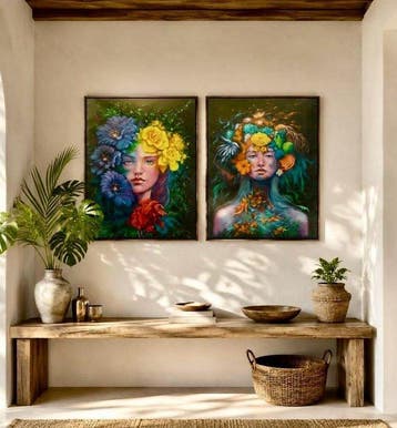 Víctor H. 70 x 100 cm - Díptico de las ninfas