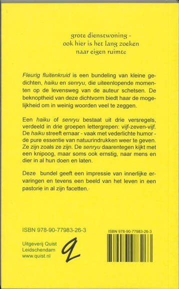 Fleurig Fluitenkruid / Haiku & Senryu / 2 9789077983263, Boeken, Verzenden, Zo goed als nieuw, I. Kruyt