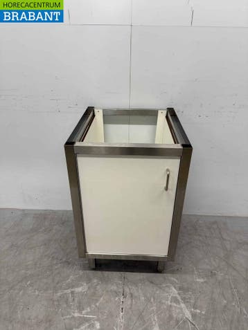 RVS Onderstel met 1 Klapdeur 53,5 x 57,5 x 86,5 cm Horeca, Ophalen of Verzenden, Gebruikt