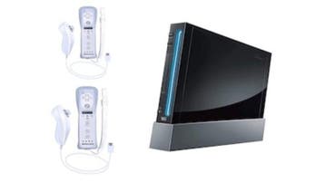 Nintendo Wii Zwart + 2 Nieuwe Controllers (Third Party) (..., Spelcomputers en Games, Ophalen of Verzenden, Nieuw