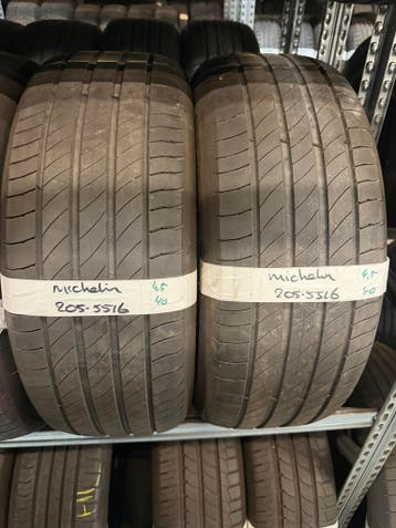 205-55-16 Michelin Zomerbanden 4.5mm Incl Montage 205 55 16, Ophalen, Gebruikt, 16 inch, 205 mm