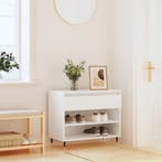 vidaXL Schoenenkast 70x36x60 cm bewerkt hout wit, Verzenden, Nieuw
