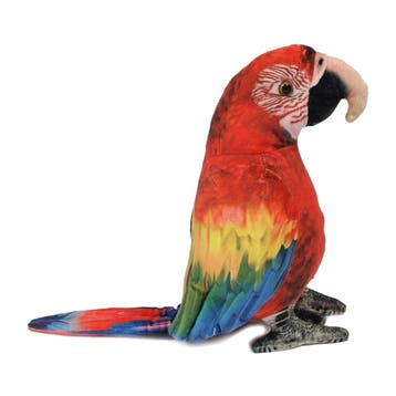 Papegaai knuffel - pluche - rood/geel - 20 cm, Verzenden, Nieuw
