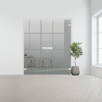 Glazen dubbele binnendeur voor opdek kozijn aluminium beslag, Ophalen of Verzenden, Nieuw