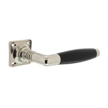 Intersteel Deurkruk Ton Basic op rozet - nikkel glans/zwart, Verzenden, Nieuw