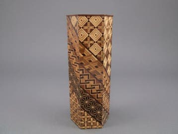 Exquisite Japanese Hakone Yosegi Zaiku Wooden Hexagonal