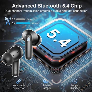 Oortjes draadloos - Met bluetooth - USB C - IP7 - Zwart, Telecommunicatie, Verzenden, Zo goed als nieuw
