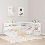 vidaXL Opberghoofdbord met plank met opslag Wit 150 cm, Verzenden, Nieuw, Wit, Hout