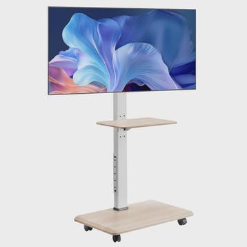 Verrijdbare TV Standaard met Plateau - In Hoogte Verstelbaar, Verzenden, Nieuw