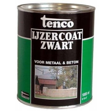 Tenco IJzercoat Zwart 10 liter, Ophalen of Verzenden, Nieuw