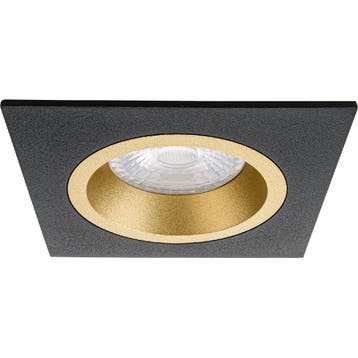 GU10 Inbouwspot Set - Mat Zwart/Goud - Inbouw Vierkant -, Ophalen of Verzenden, Nieuw, Overige fittingen, Plafondspot of Wandspot