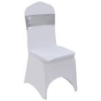 vidaXL 25 st Stoellint met diamant stretch zilver, Verzenden, Nieuw