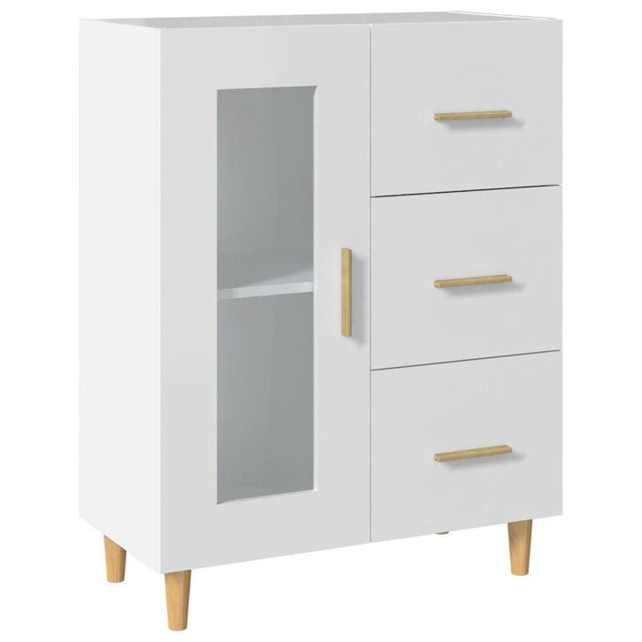 Dressoir Wit 70cm - Retourdeal 34% Korting, Huis en Inrichting, Kasten | Dressoirs, 50 tot 100 cm, 25 tot 50 cm, Met lade(s), Zo goed als nieuw