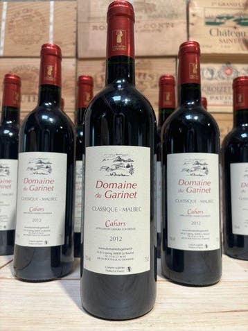 2012 Domaine du Garinet Malbec - Cahors - 12 Flessen (0.75, Nieuw