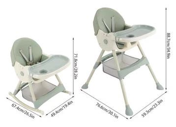 3-in-1 Kinderstoel met Wielen, Tafel en Verwijderbaar Dienbl, Kinderen en Baby's, Kinderstoelen, Verzenden, Nieuw