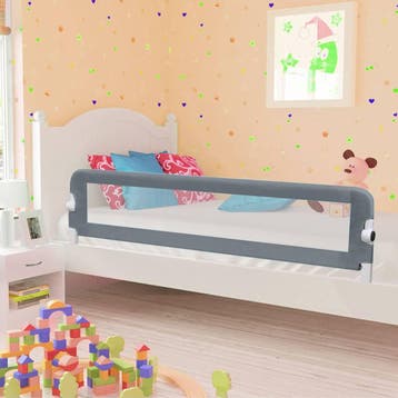 vidaXL Bedhekje peuter 180x42 cm polyester grijs, Verzenden, Nieuw