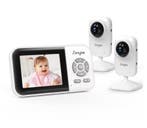 Babyfoon 2 Camera’s 2.8 Inch Monitor Nachtzicht App, Verzenden, Nieuw