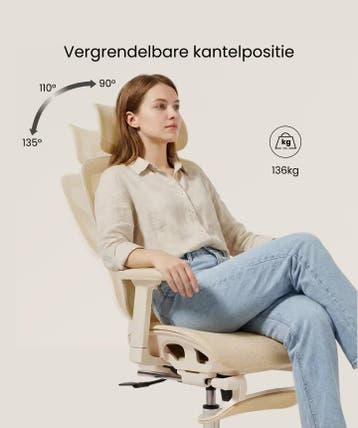 Ergonomische Bureaustoel -  Office Chair - Gamestoel - Volwa, Verzenden, Zo goed als nieuw