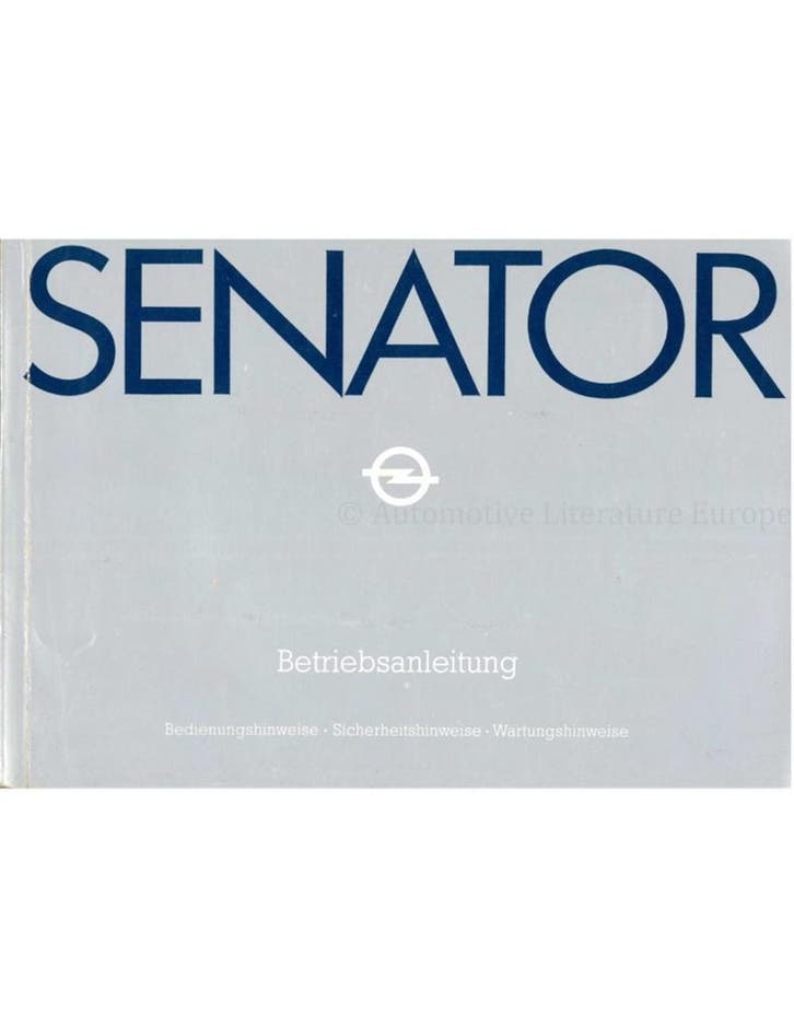 1978 OPEL SENATOR INSTRUCTIEBOEKJE DUITS, Auto diversen, Handleidingen en Instructieboekjes