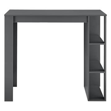Bartafel Danderyd met 3 planken 120x60x105,5 cm donkergrijs, Huis en Inrichting, Verzenden, Nieuw