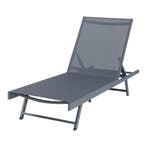 Ligbed Baragiano 197x64x30 cm antraciet en donkergrijs casa., Tuin en Terras, Tuinsets en Loungesets, Verzenden, Nieuw