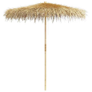 Bananenbladeren parasol 210cm - Uniek design - Retourdeal, Ophalen of Verzenden, Zo goed als nieuw, 2 tot 3 meter, Stokparasol