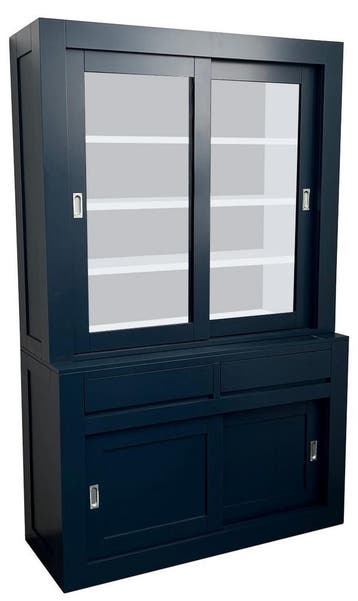 Buffetkast grijsblauw- wit design soft close 140 x 220cm, Ophalen of Verzenden, Nieuw