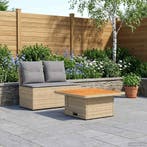 vidaXL 2 Stuk Tuin middelste sofa met uitschuiftafel poly, Verzenden, Nieuw, Rotan, 2 zitplaatsen